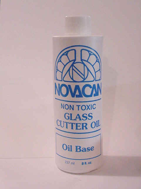Cutting Oil for Glass Cutters by Novacan, Nontoxic, Oil Based, 8 Oz. 